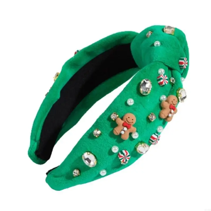 

Woman Teens Knotting Wide Brim Hairband Girls Yoga Spa Sports Christmas Hairband 6XDA