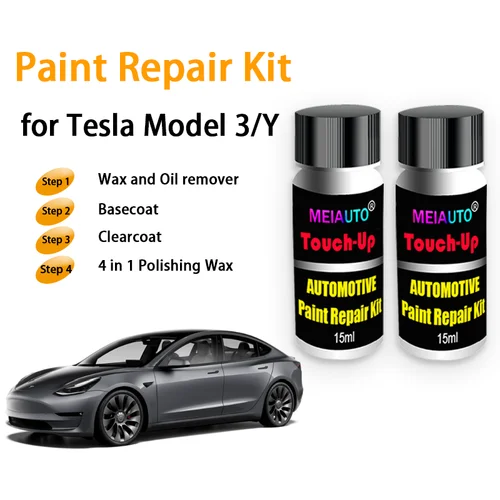Imagen 1 del producto Kit de reparación de pintura de coche para Tesla Model 3 Y, eliminador de arañazos de pintura de retoque, accesorios para el cuidado de la pintura automotriz
