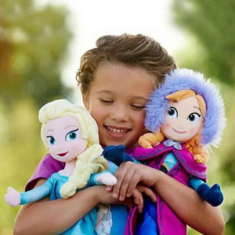 50cm Frozen Snow Queen Elsa Stuffed Doll Cartoon Anime Princess Anna Doll Girl Stuffed Plush Kids Toys Christmas Birthday Gift