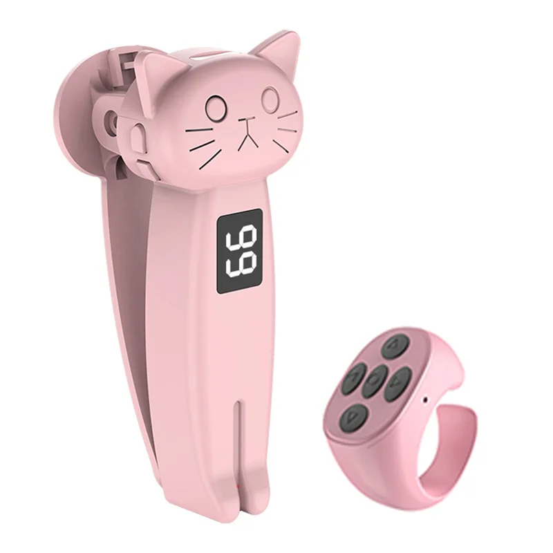 AT93-3 Set Remote Control Page Turner Auto Clicker Bluetooth 5.3 untuk Ponsel Android/E-Reader Gaming Live