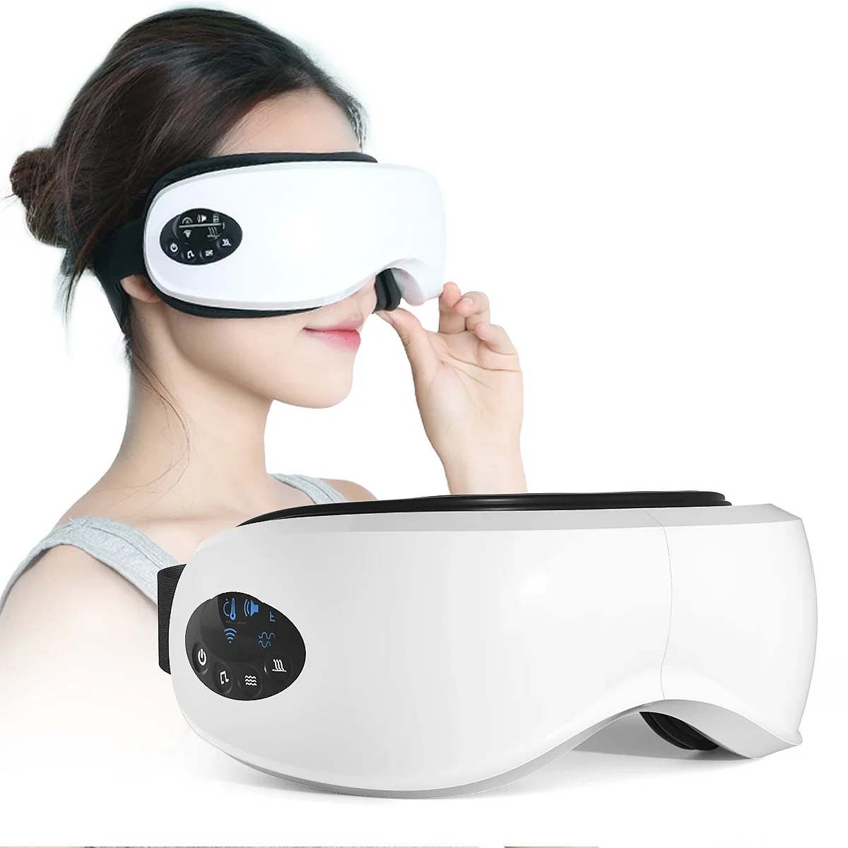 

eyes massager Innovative Manual Wireless Eye Muscle Relax Massager blue tooth heated and therapy