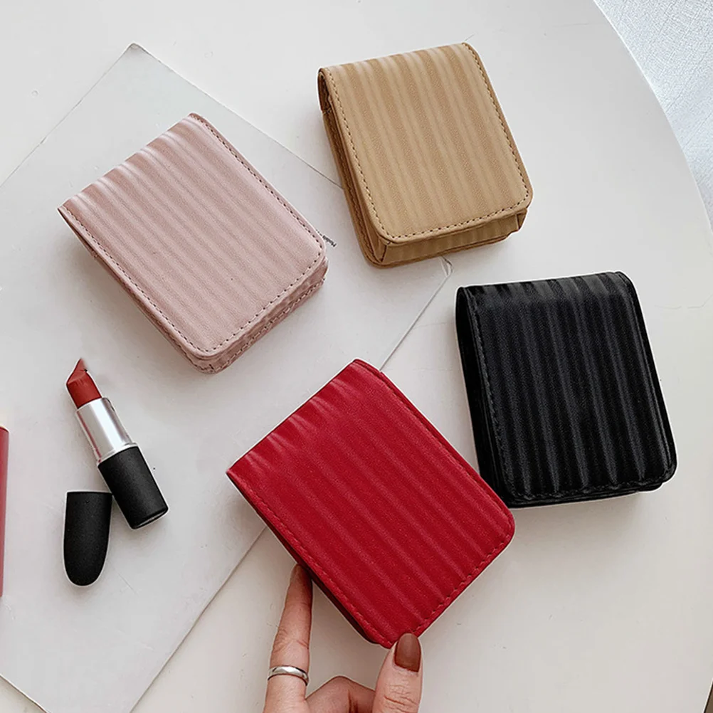 1 قطعة حقيبة أحمر الشفاه الصغيرة قسط بولي Material المواد مرآة داخل كيس التخزين المدمج للنساء المحمولة الاستخدام اليومي منظم أحمر الشفاه #3