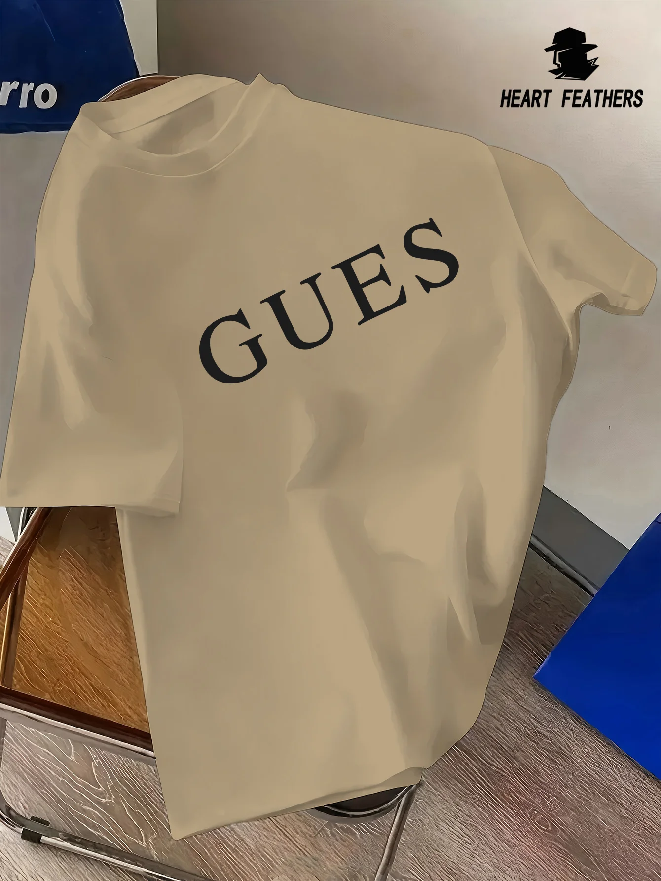 Men's Summer 100% Cotton Fashionable Casual Sports Loose Alphabet Pattern Print Round Neck Short Sleeve T-shirt Top