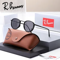 Gafas de sol con montura redonda Retro para hombre y mujer, lentes de sol polarizadas UV400, accesorios informales para conducir