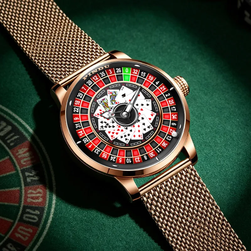 Entertainment Games Roulette Casino Mechanical Watch Men's PINDU Hot Selling Men's Watch NH35A Movement Stainless Steel Watches