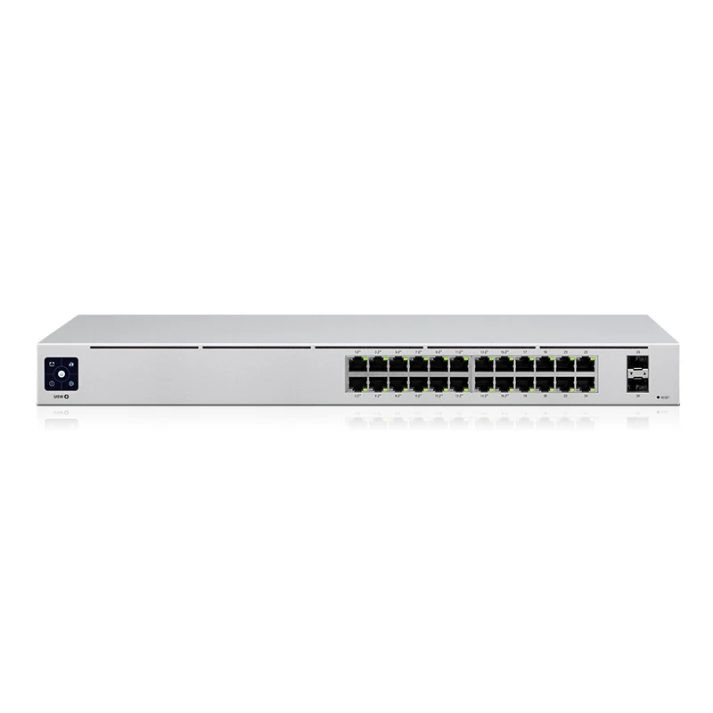 

UBIQUITI USW-24 24-Port Layer 2 Switch 24 x GbE, 2x1G SFP Ports, 52 Gbps Switching Capacity, A Silent, Fanless Cooling System