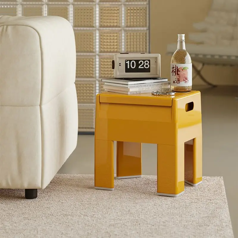 Storage Ottoman , Storage Stool , Footrest Stool Seat , Serve as Side Table , Small Low Stool , Shoe Stool , Storage Bench