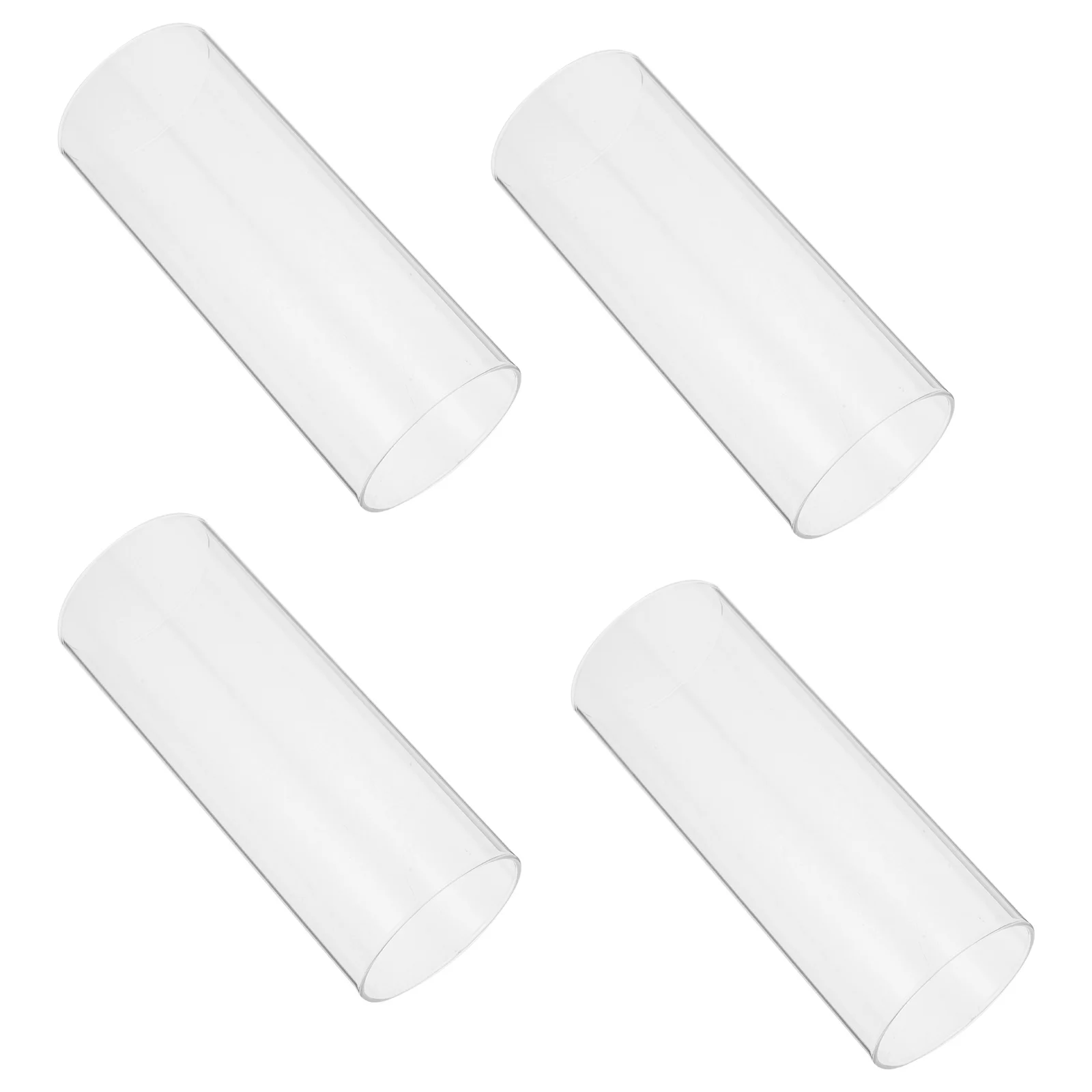 

4 Pcs Tapered Holder Clear Holders Decor Cover Tube Covers Cylinders Sleeves for Candles Acrylic Open Ended Glass