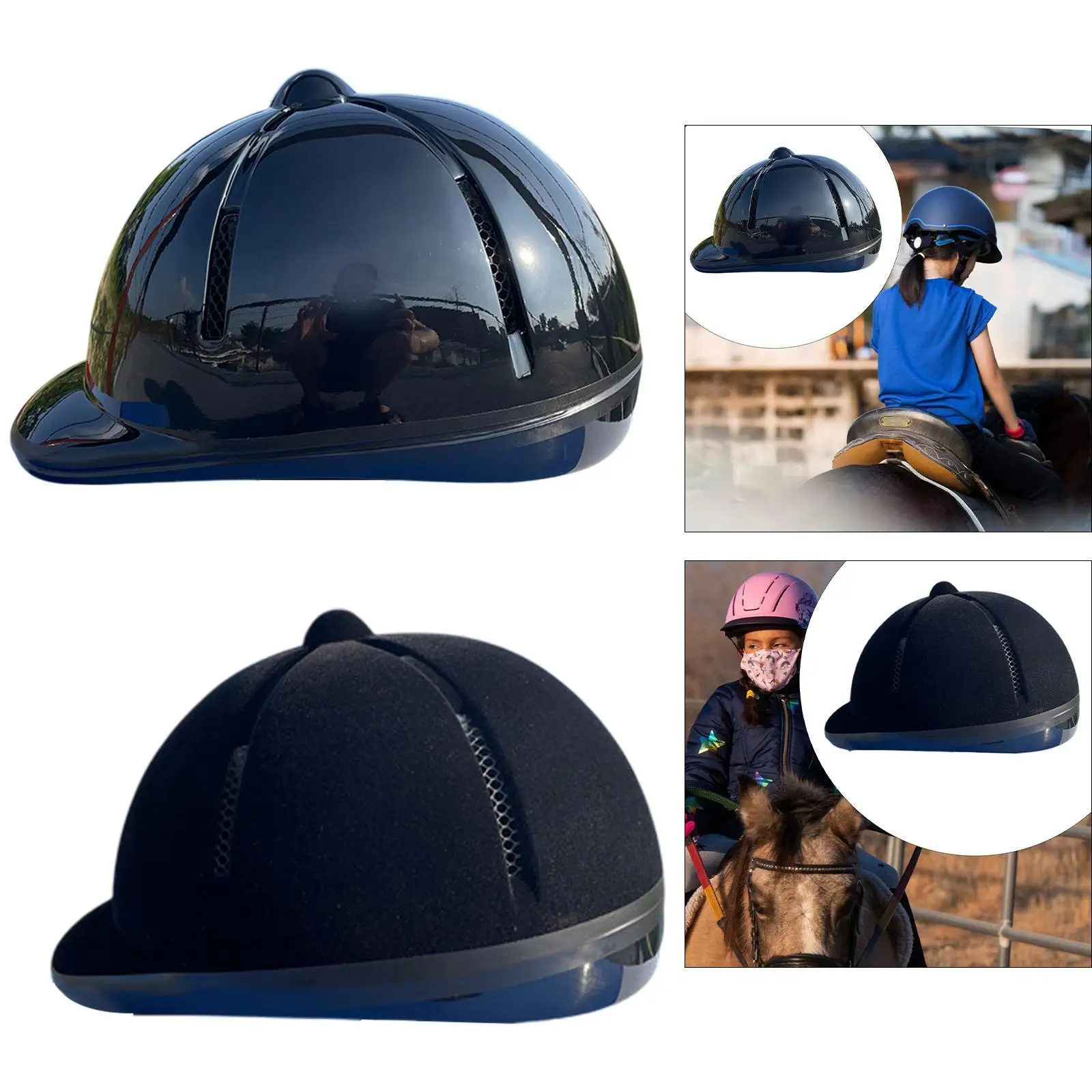 Casco ecuestre para niños, resistente a impactos, ligero, ajustable, gorra para actividades al aire libre, jinete, niños y niñas