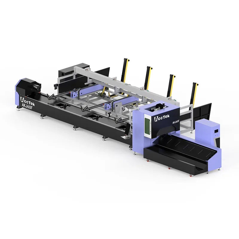 6m 12m ACCTEK Tubo d'acciaio 6KW 1500W 12kw Macchina da taglio laser a fibra Angelo Tubo smussato Laser 3kw Macchina da taglio in fibra