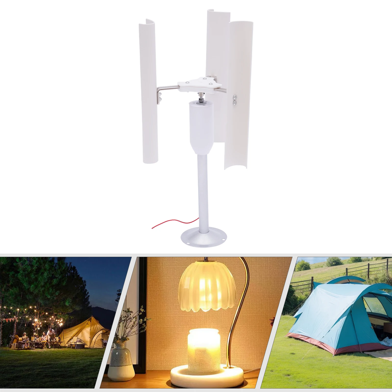 

20W 12V Vertical Axis Wind Power Generator Wind Turbine 3-Phase Permanent Magnet Motor 9.84ft/s Start Wind Speed for DIY Power