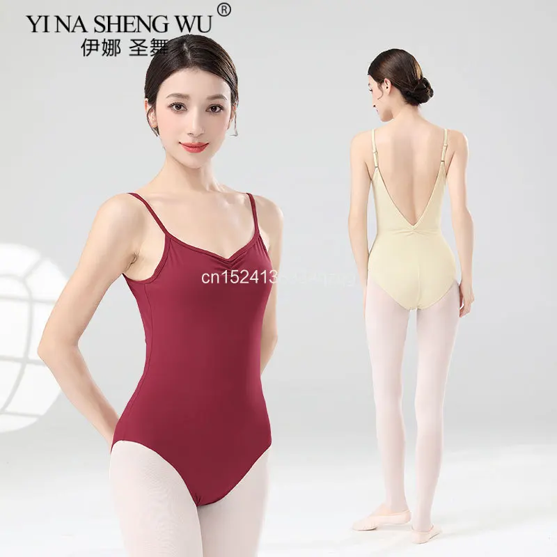 ثياب باليه نسائية عالية المرونة كلاسيكية بروتيل ثياب الرقص ثياب الجمباز النايلون الخامس الظهر الباليه ارتداءها الكبار