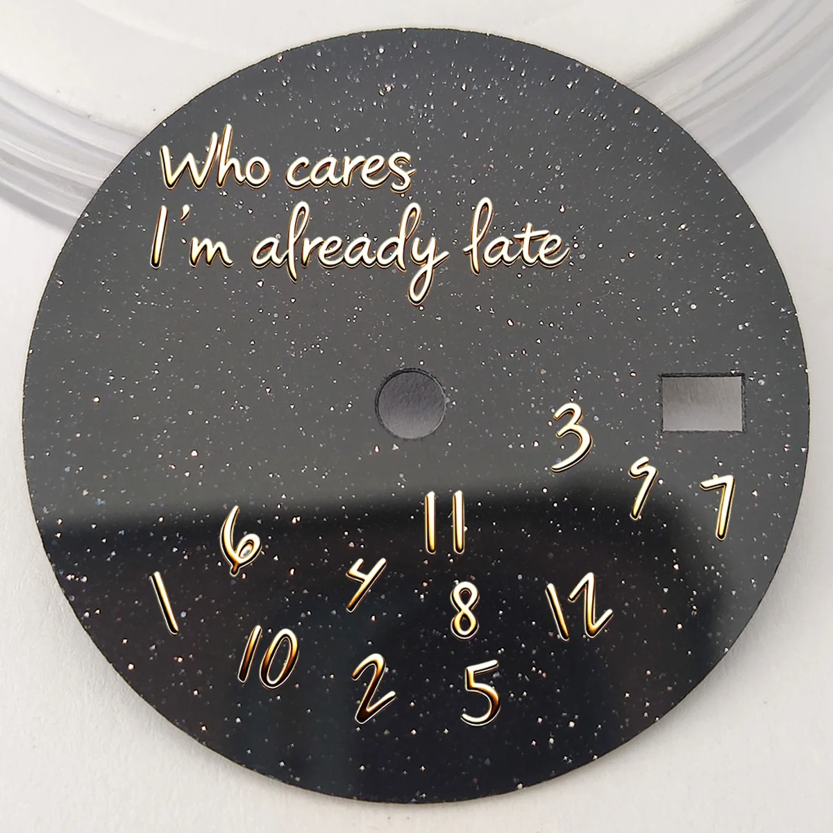 28.5mm Dial NH35 dial made of sparkling starry Natural blue sandstonesandstone cut by CNC machine for NH35 NH36 movement