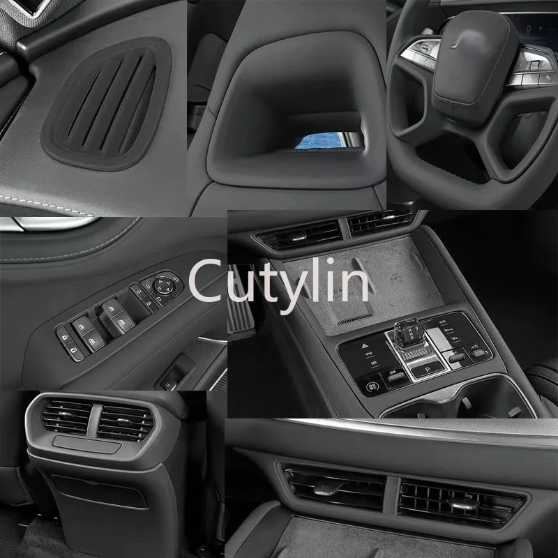 

LHD для BYD Sealion 7 Sea Lion 07 EV 2024 2025 ABS, черная крышка переключателя окна, крышка панели переключения передач, крышка воздуховыпускного отверстия, Стайлинг автомобиля