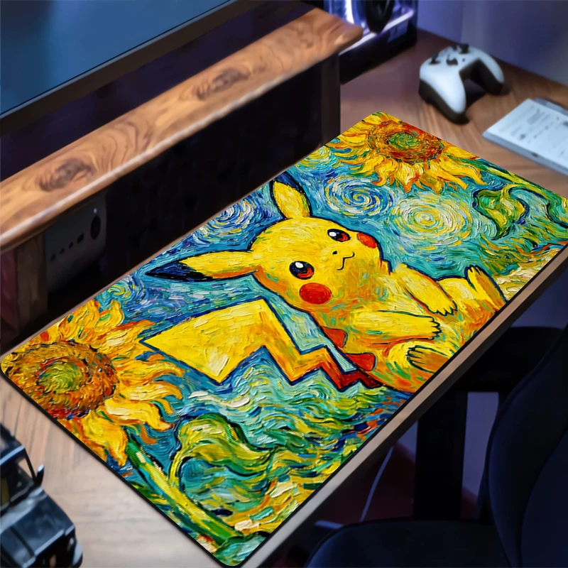 

Mouse Pad Multi Size Gamer Keyboard Pad P-Pokemons P-Pikachus & G-gengar Desk Mats Extended Mausepad Office PC Gaming Mousepad