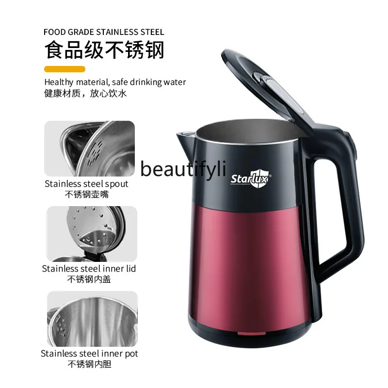Household European Kettle 2L Intelligent Constant Temperature 304 Stainless Steel, Household Electric Kettle
