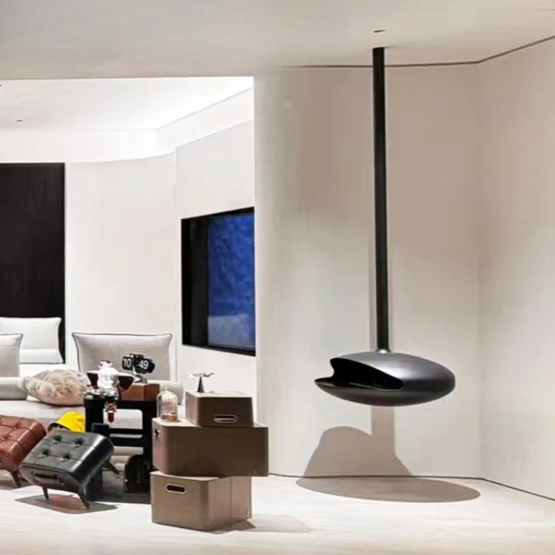 

Hanging flying saucer fireplace simulated flame 3D atomization fireplace