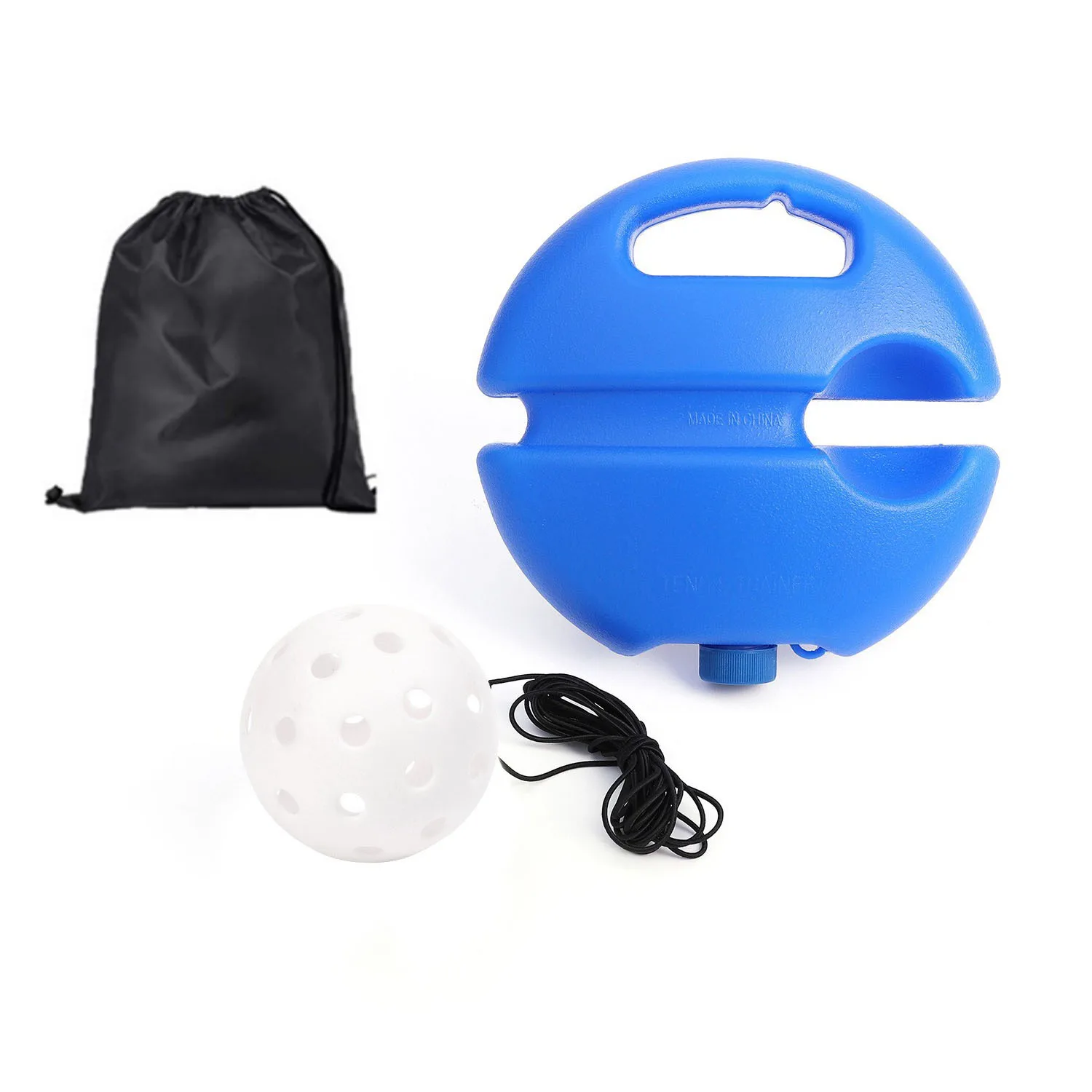 Pickleball Training Set For  2024 New Outdoor Practice Kit With Drawstring Bag 74MM Ultra-Hard PE 40-Hole Competition Toy