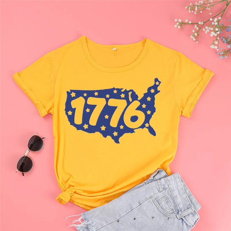 1776 Shirt, Independence Shirt, 13 Stars Shirt American History  Fourth of July, Independence Day Shirt 100% Cotton Fashion y2k