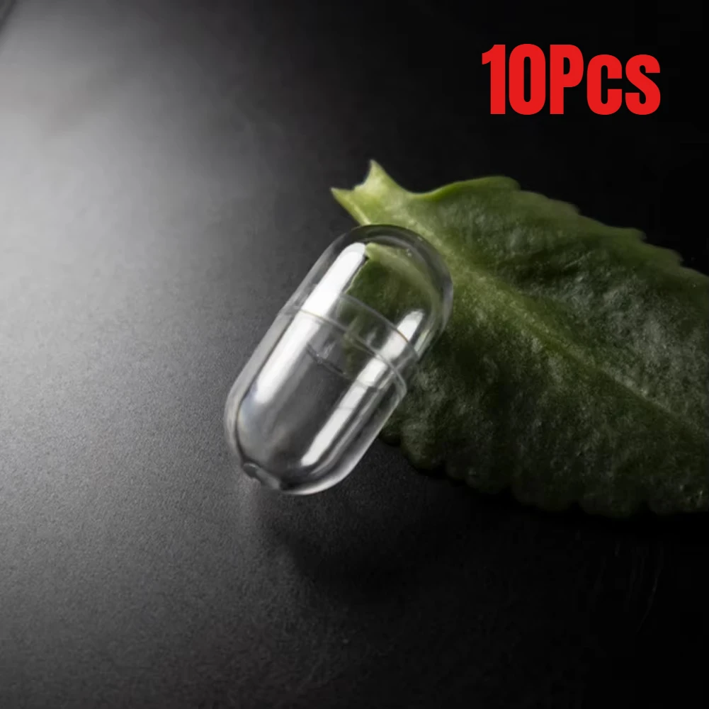 10pcs Mini Empty Plastic Balls Capsule Organizer Pill Case Tiny Container Transparent Empty Capsules Box