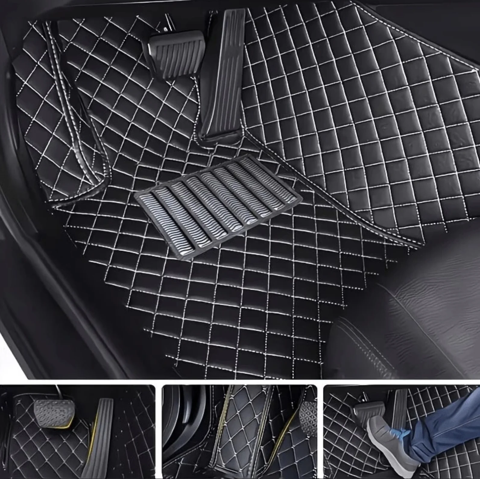 Für Toyota RAV4 Linkslenker Kunstleder-Autofußmatten, 360-Grad-Hochkant-Schutzdesign für den Fahrzeuginnenraum – Detail 5