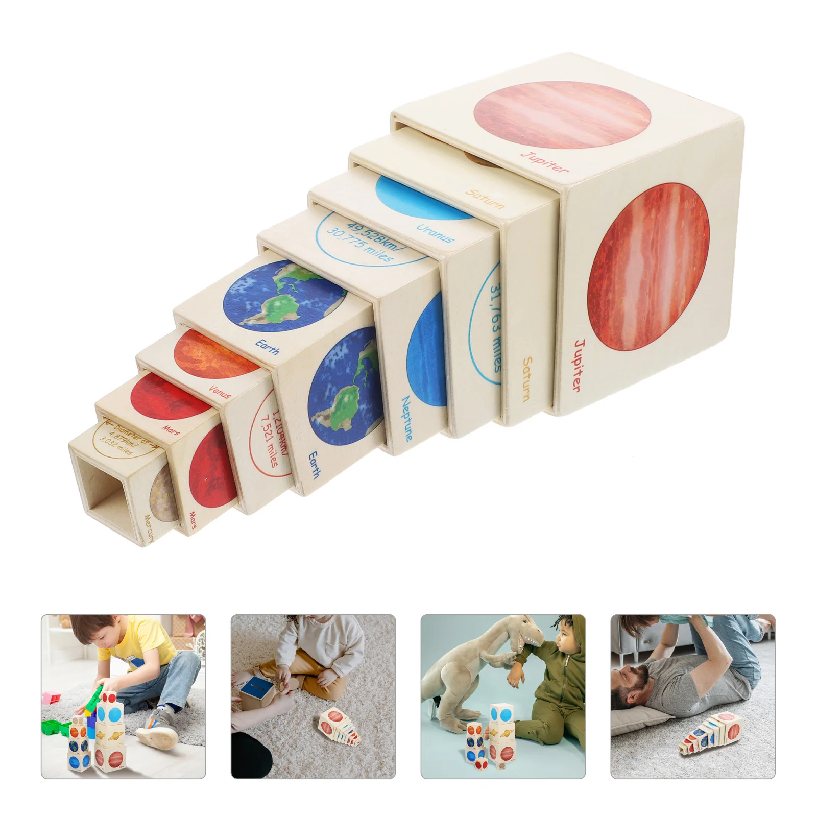 Stacking Boxes Baby Toy Interesting Toys Planet Stackable Educational for Toddlers