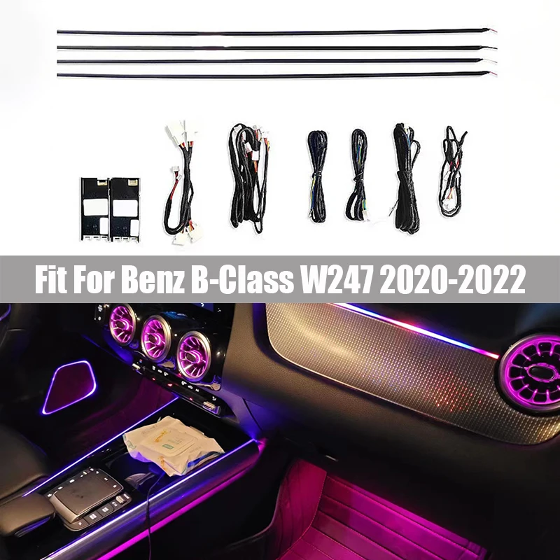 

Atmosphere Light Kit Suitable for Mercedes Benz B-Class W247 2020 2021 2022 Door Speaker Cover LED Glasses Front Passenger Panel