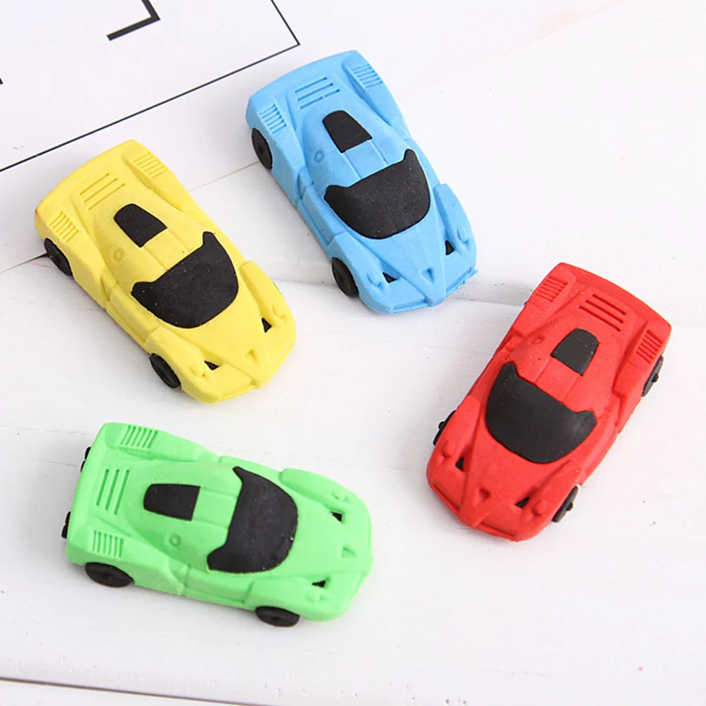 20 Pcs Car Eraser Erasers for Kids Cars Lovely Adorable School Pencil Students Stationery Mini Child