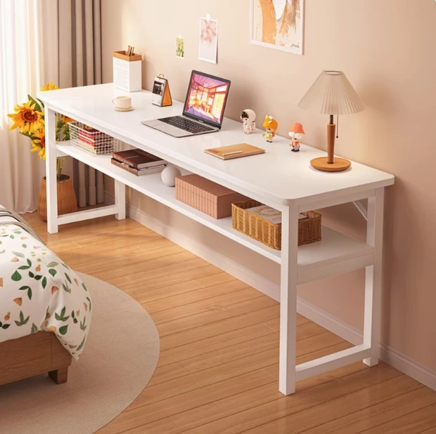 

Desk girl bedroom household long table rectangular against the wall narrow table worktable computer table simple rental house