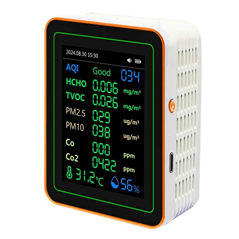 Monitor de calidad del aire AA87 12 en 1, contador de partículas PM2.5 PM10 con alarma, Detector de CO, medidor de CO para el hogar, la Oficina o la escuela