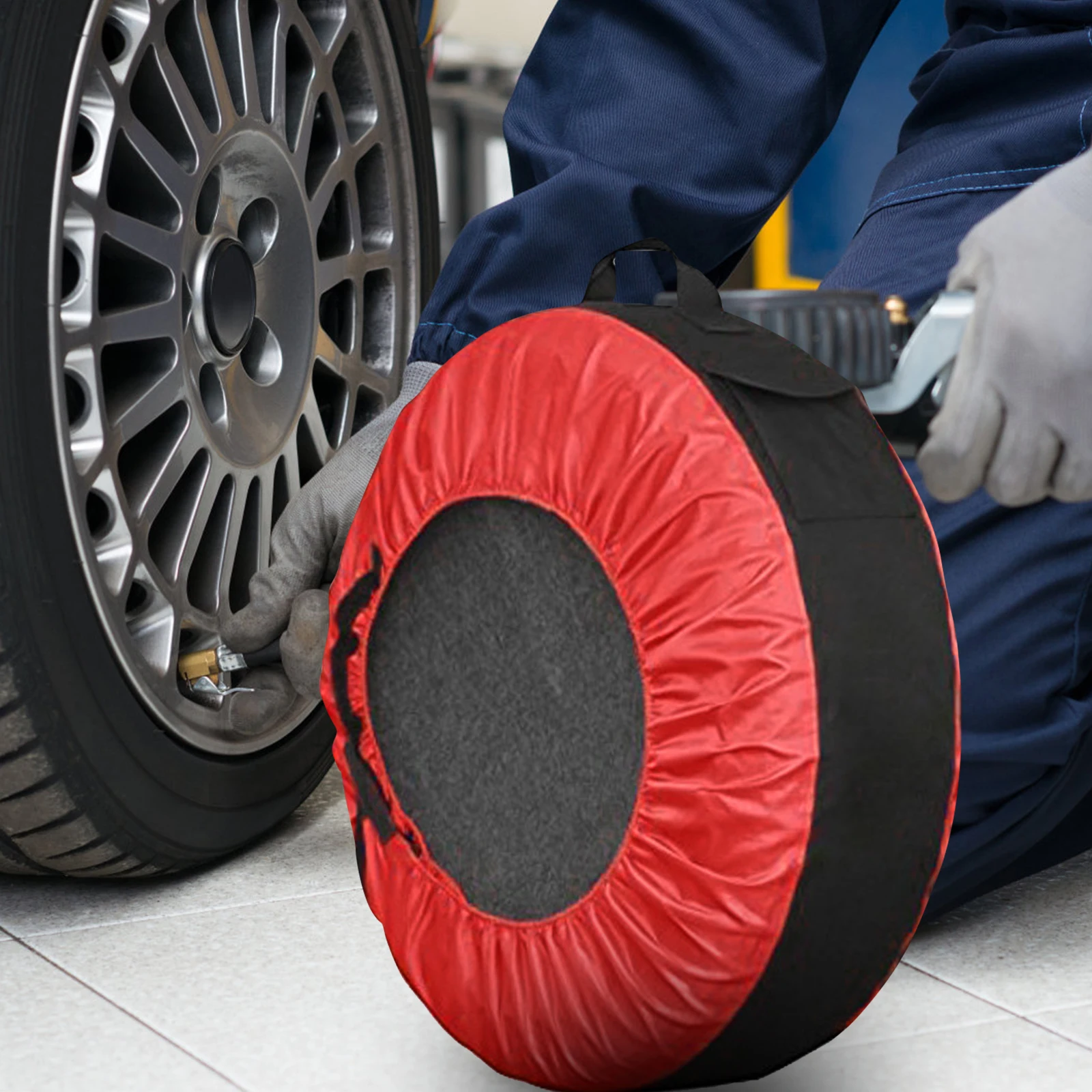 

Universal 15 Inch Spare Cover For Trailer Camper Rv Oxford Cloth Tire Protector Foldable Wheel Cover Sunproof Corrosion