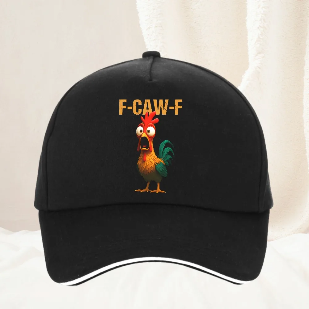 

Funny Summer F Caw F Chicken Harajuku New Baseball Cap Mens Humor Chicken Aesthetic Casual Visors hat
