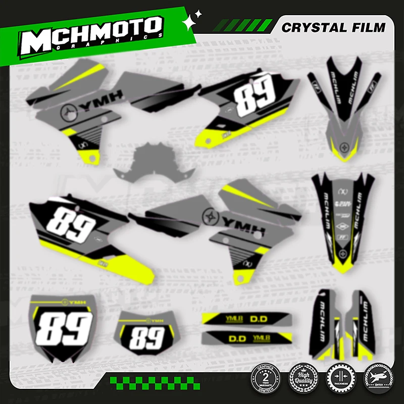 

MCHMFG For YAMAHA 2015-2019 YZF450 2014-2017 YZF250 2014-2018 YZF250X WRF250 Motorcycle Graphics Decal Stickers Kits Customize