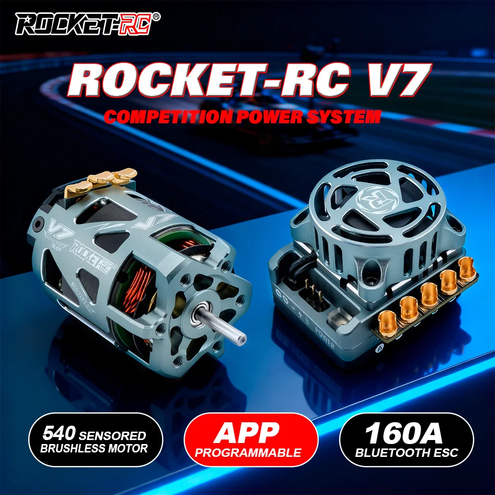 Surpass Hobby 540 V7 Motor TS160 V3 ESC Sensored Brushless Combo for 1/10 RC Drift Car