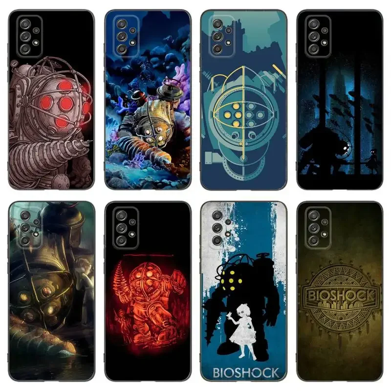 B-BioShock Game Phone Case For Samsung A91 80 70 53 42 32 30 20 A50 30S 50S 21S 20S A20E Black Case