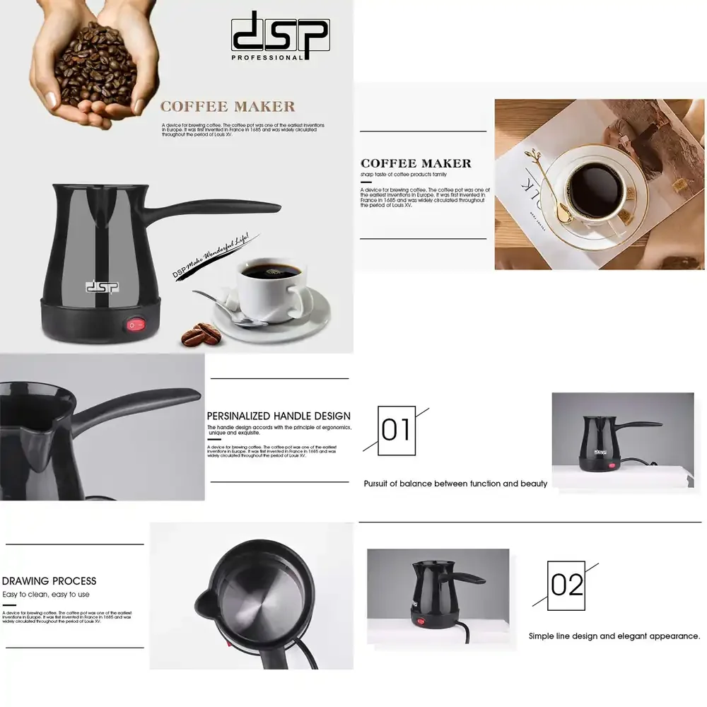 

DSP Electric Heating Plastic Milk Jug Coffee Pot Traditional Middle Eastern Electric Turkish Coffee Maker Drop Shipping