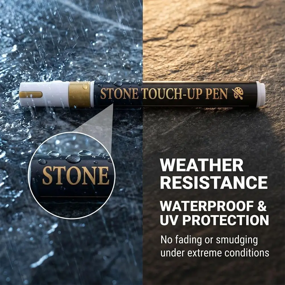 Golden Tombstone Marker PenRestores Faded Text on Tombstones and Granite Surfaces Weather-Resistant Quick-Drying Oil-Based Pen image 4