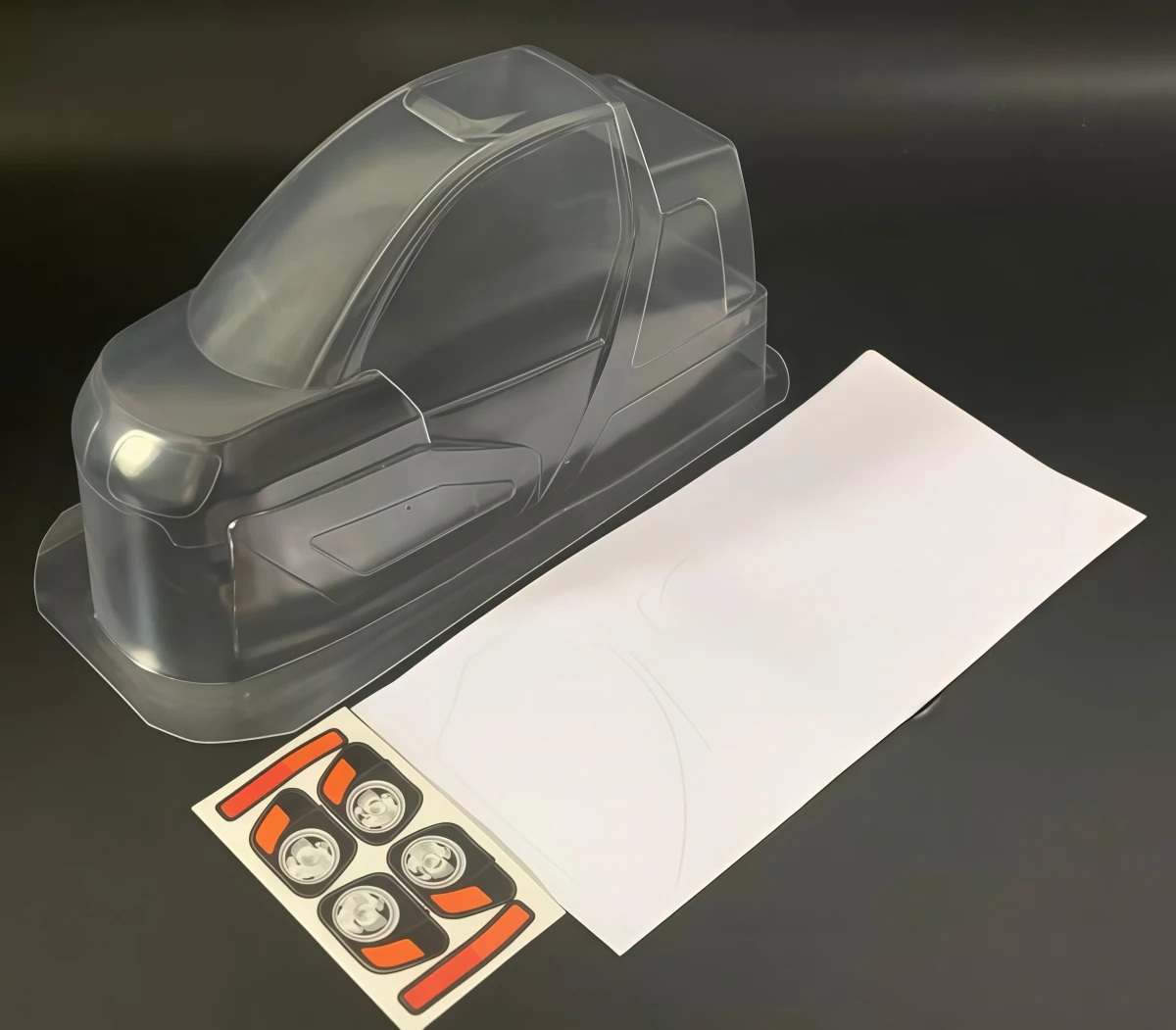 Tamiya 54837 1/8 Clear PC Lexan Body Shell Dancing Rider for T3-01 RC Trike 0.8mm Lightweight Body with Mask & Decals