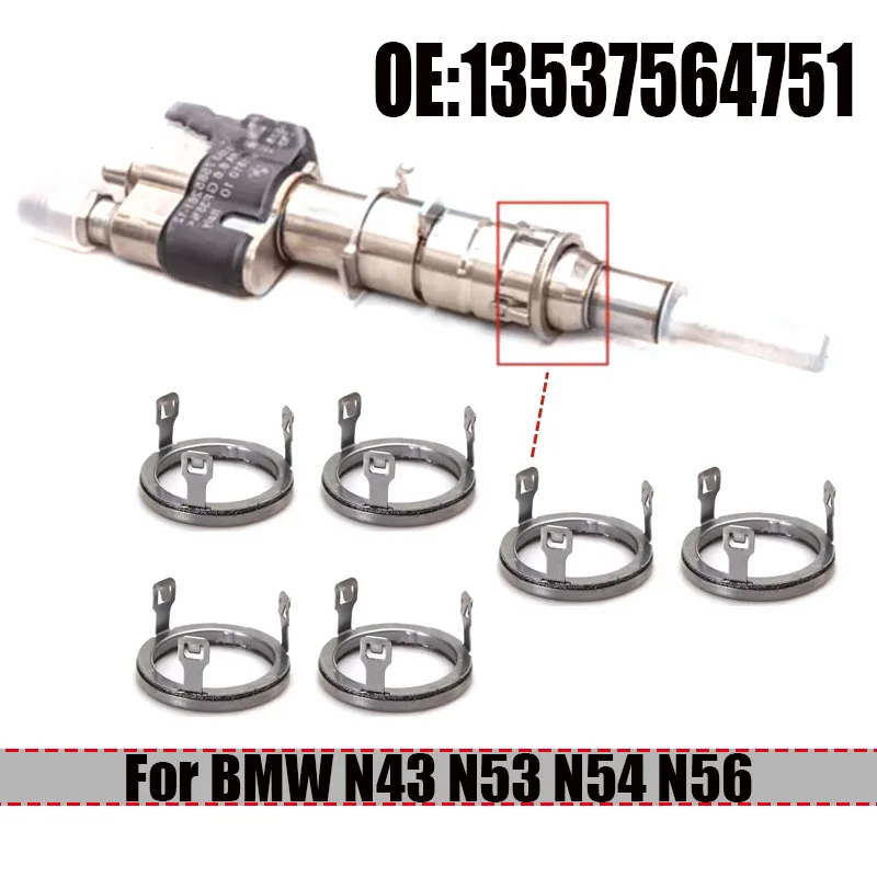 

1/4/6PCS Car Fuel Injector Decoupler Fit For BMW E71 E60 E82 E87 E90 N43 N53 N54 N56 13538651060 13537564751 Car Engine Parts