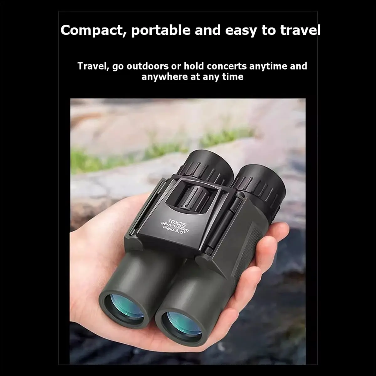 618 Mega Sale 10x25 Compact Outdoor High-Magnification HD Binoculars Portable for Concerts and Low-Light Night Vision