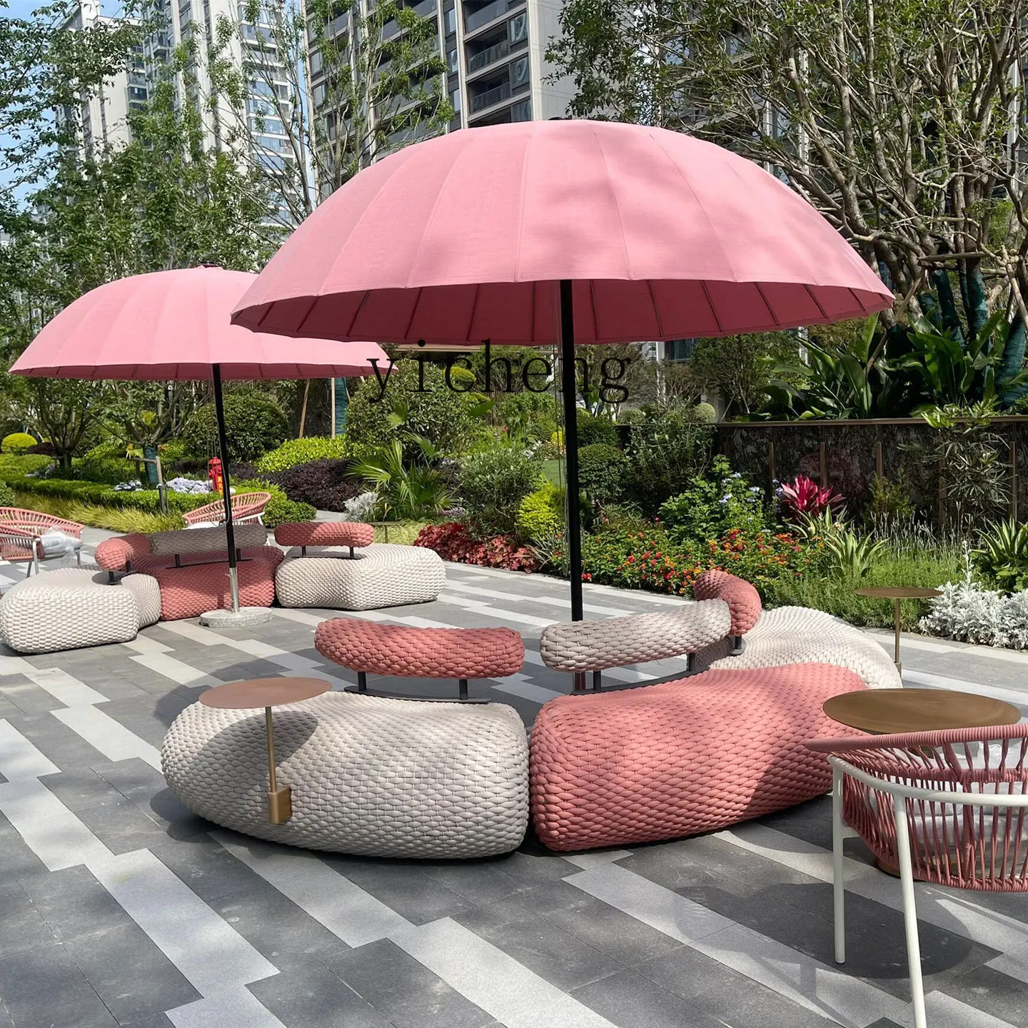 L1 Outdoor Sunshade Umbrella Restaurant Cafe Hotel Real Estate Outdoor Mushroom Umbrella