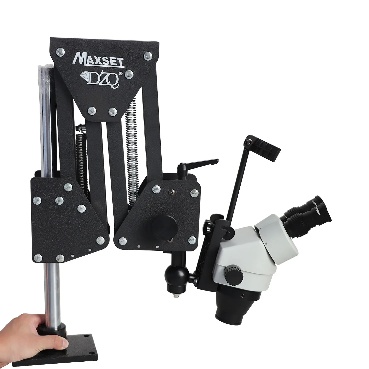 

7X-45X Multi-Directional Micro-Setting Microscope with Spring Bracket Micro Inlaid Mirror Gem Diamond Setting Machine Stand