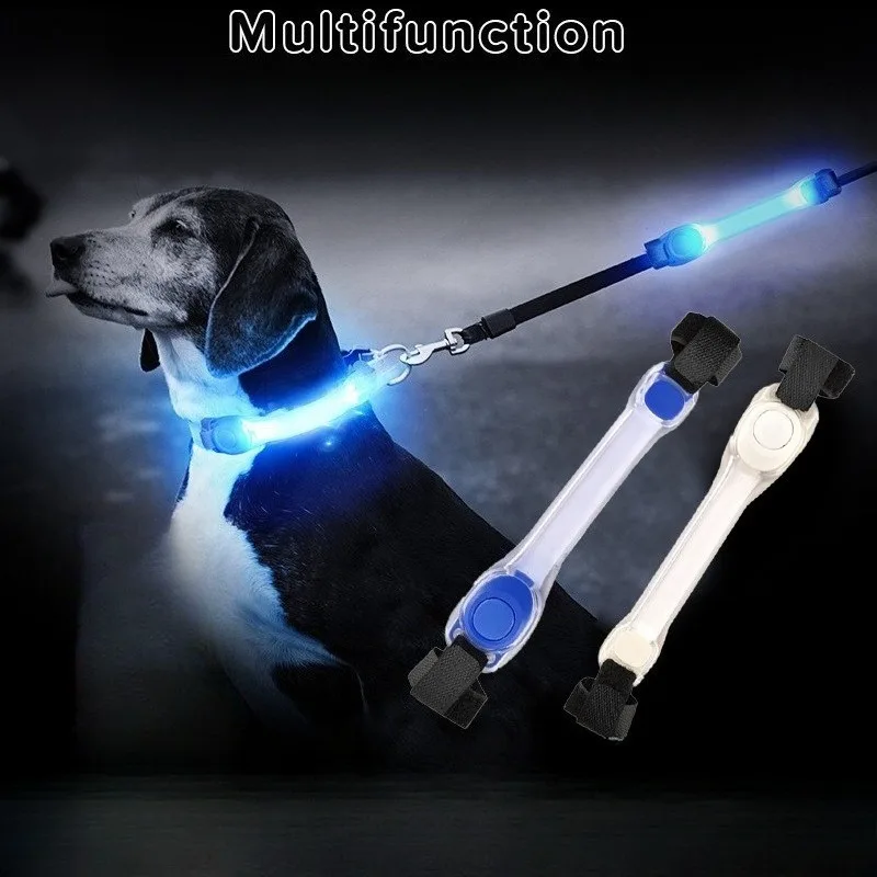 Pet LED Safety Light, Waterproof Glow Pendant for Dog Cat Night Walking, Anti-Lost Flash Light Reflective Armband Night Running