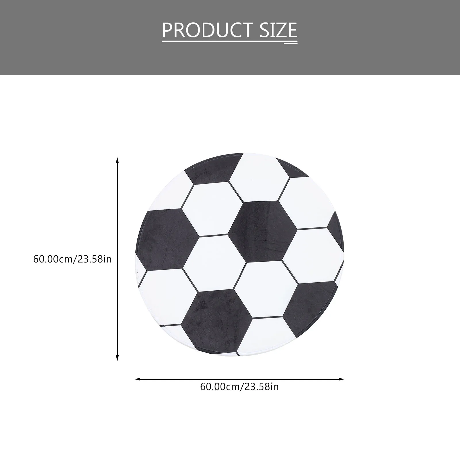 Soccer Area Rug Round Shaped Football Carpet Decorative Mat for Home Decoration Round Soccer Rug Football Carpet