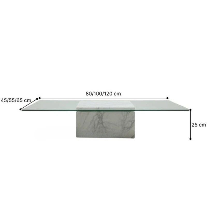 Nordic personality natural marble travertine coffee table light luxury tea table coffee table