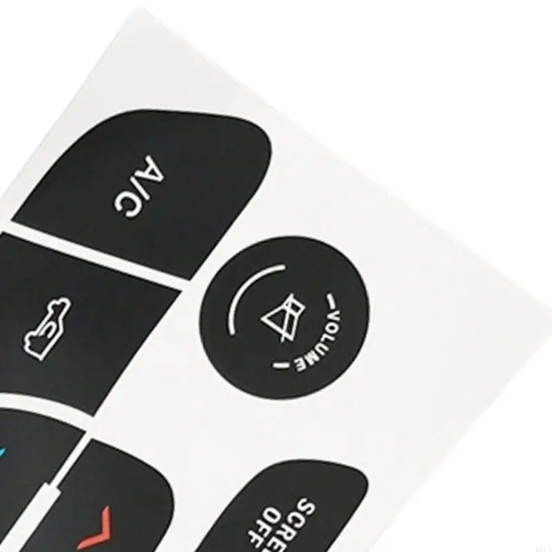 Textured Button Replacement Decals Easy Installation Panel Sticker Textured Knob Stickers for Car R6FB