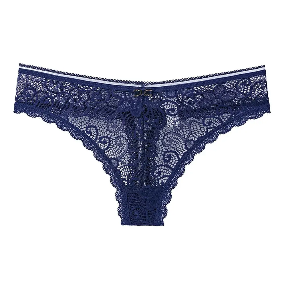 

Breathable Seamless T-Back Underpants Female Low-waist Sexy Briefs Lace Panties Women Thong Flower