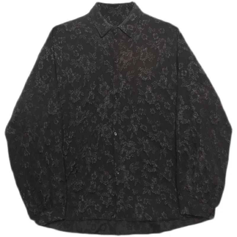 

2026 Japanese Style New Fashion Men's Black White Casual Loose Simple Daily Long Sleeve Jackets Male Clothes Coats Shirts Tops