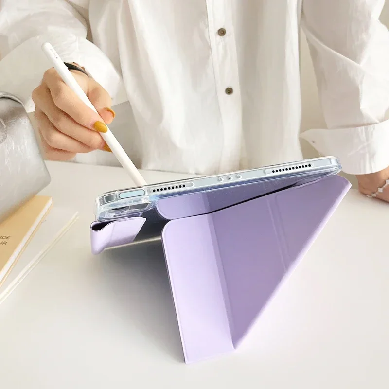 iPadケース Air Pro 4 5 6 7 8 9 10世代 2025 10.9 11 12.9 13インチ Mini レザー スタンド クリア 透明 タブレットカバー
