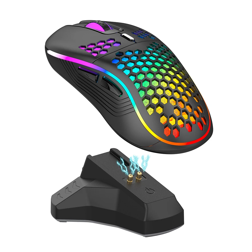 Mouse Charger Anti-Slip Feet Mouse Charging Dock with Charging Cable Mouse Charging Station for Razer DeathAdder V2 Pro/Naga Pro